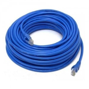 Cabo De Rede Rj45 20 Metros Montado Cat 5e Internet Lan Azul